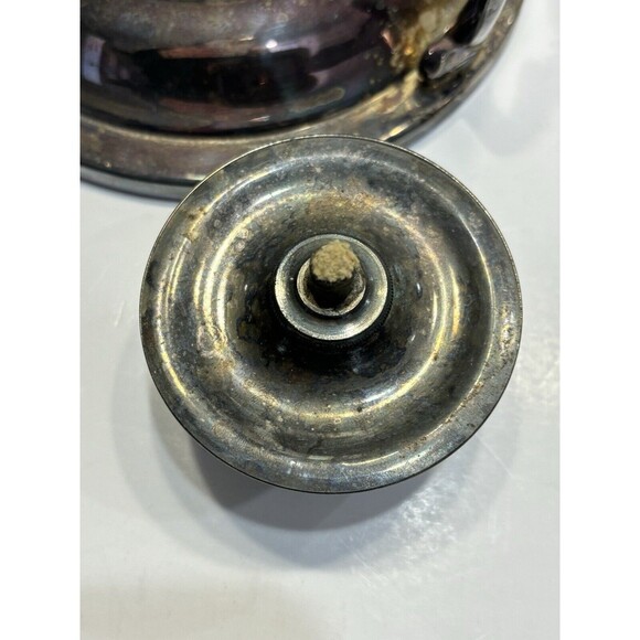 VTG Vintage FB Rogers Silver Plated Tilting Teapot With Stand & Burner Footed - Picture 12 of 16